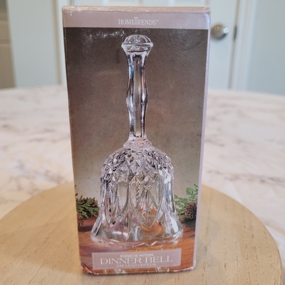 Vintage HomeTrends Rainbow Pattern Dinner‎ Bell 24% Lead Crystal - Picture 2 of 11